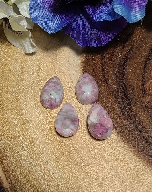 Pink Tourmaline Cabochons / Flatbacks