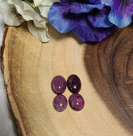 Polished Ruby Cabochons / Flatbacks