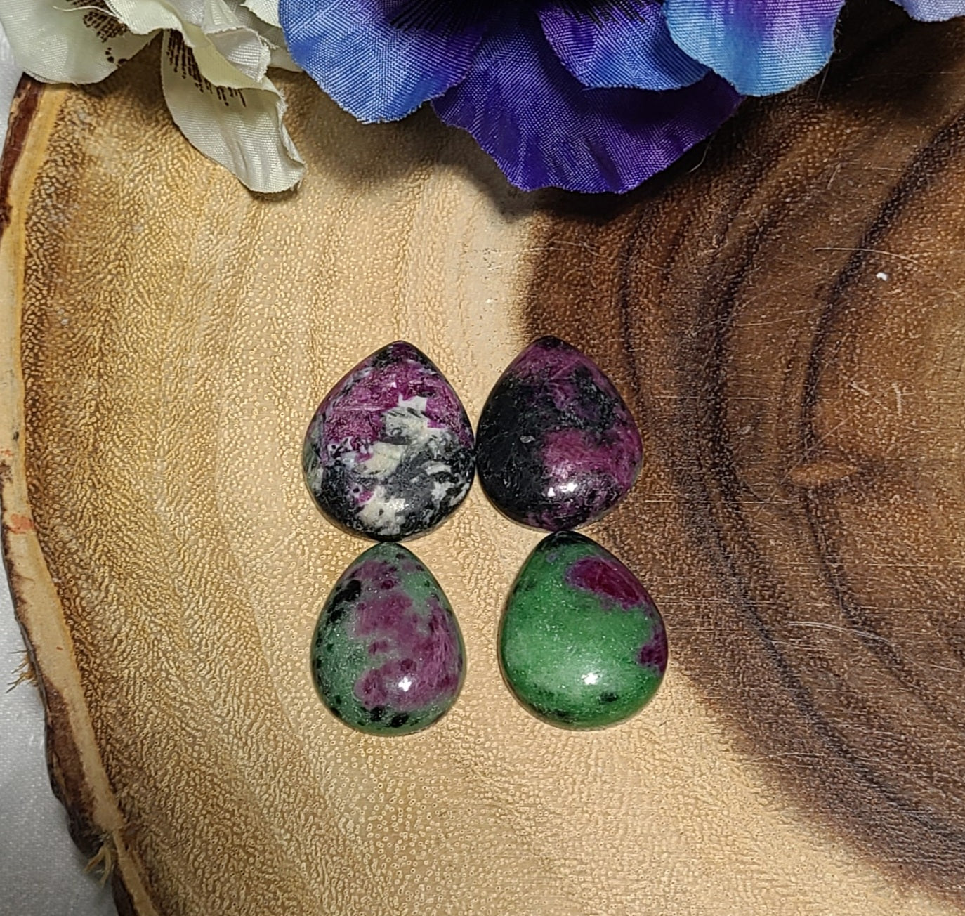 Extra Large Ruby Cabochons / Flatbacks