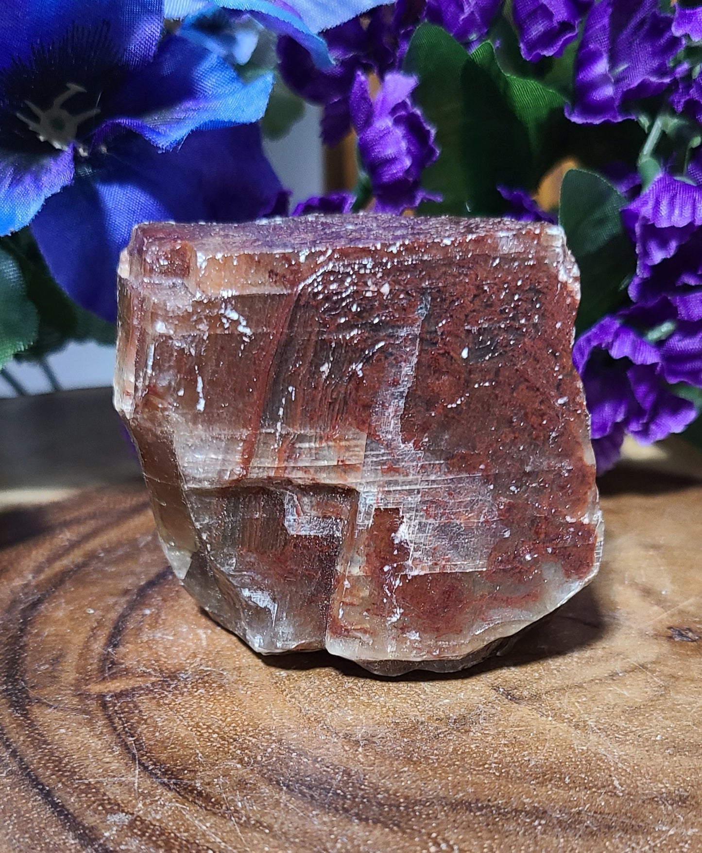 Red Calcite Cube - With Record Keepers