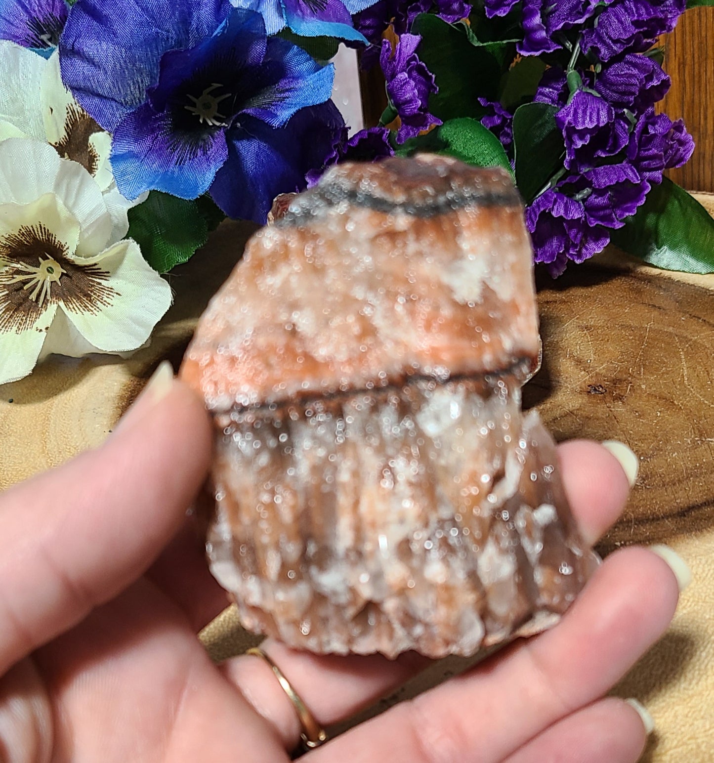 Tri-Color Banded Calcite Specimen