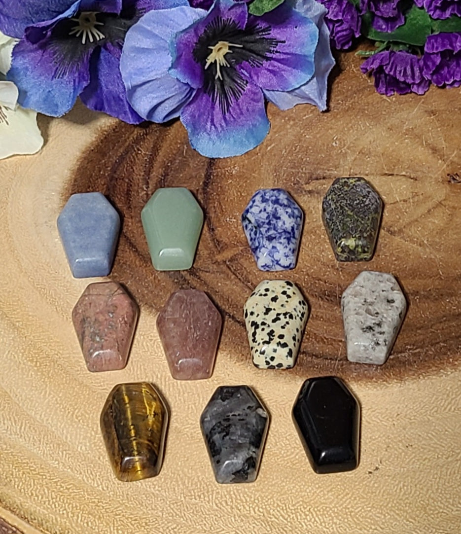 Carved Gemstone Coffins - Choose Your Stone