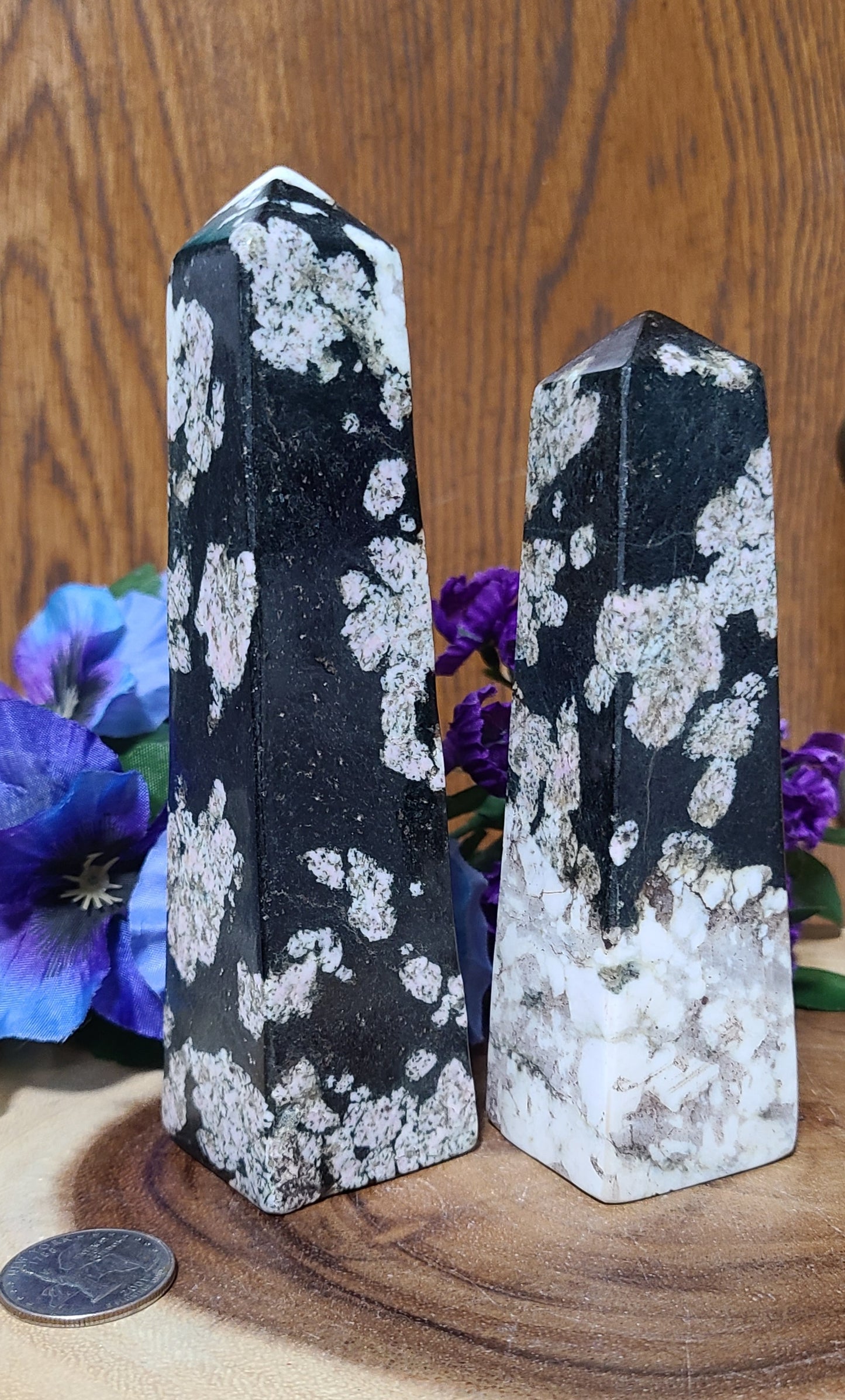 RARE Pink Snowflake Obsidian Towers - Trauma, Grief & Discernment