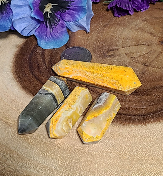 Double Terminated Bumblebee Jasper Wands