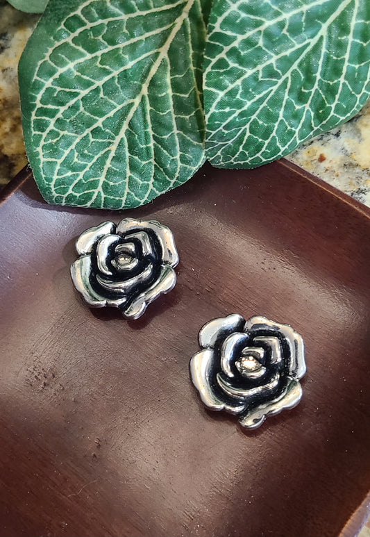 Silver Roses - Predrilled for the Makers - Adorn your space or your grid!