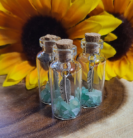 Freedom and Flow Feather Charm Bottles