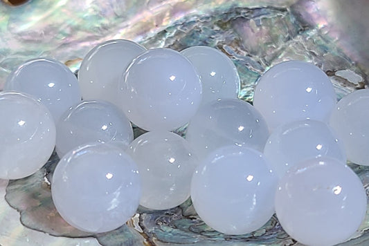 Blue Chalcedony Mini Spheres - Angel Communication & Peace