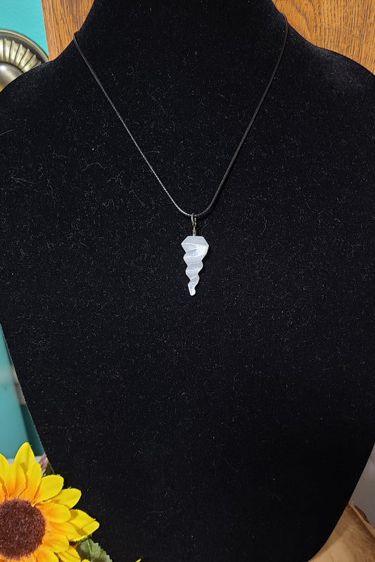 Selenite Spiral Necklace - Cleansing & Clarity