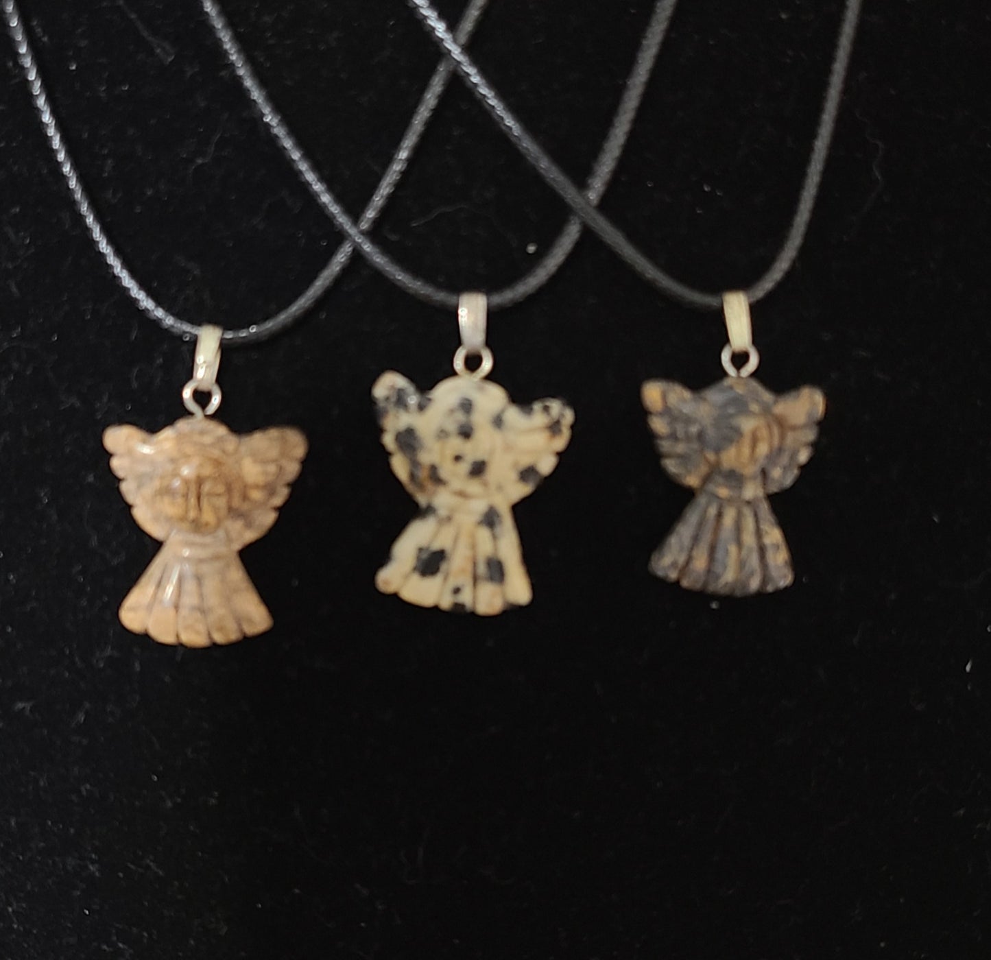 Carved Jasper Angel Necklaces