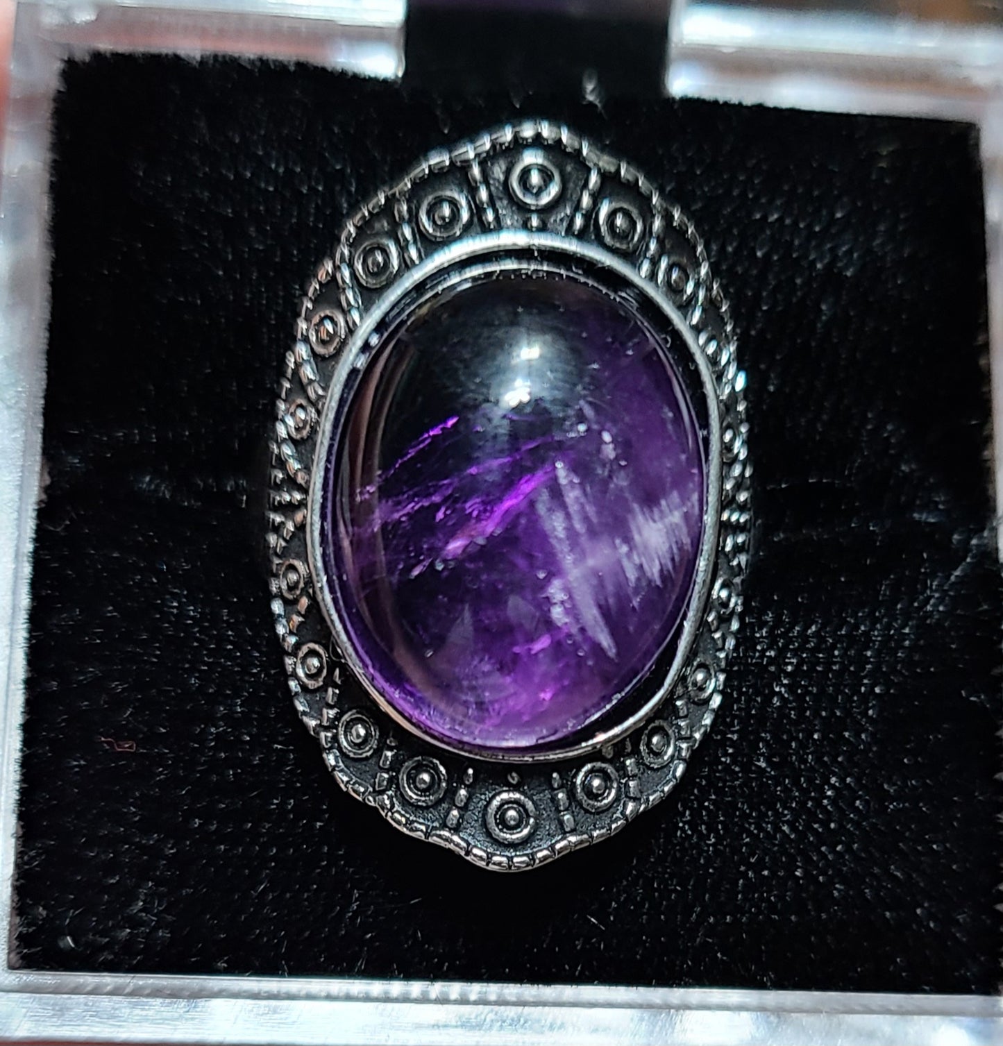 Large Amethyst - 925 Sterling Silver Rings