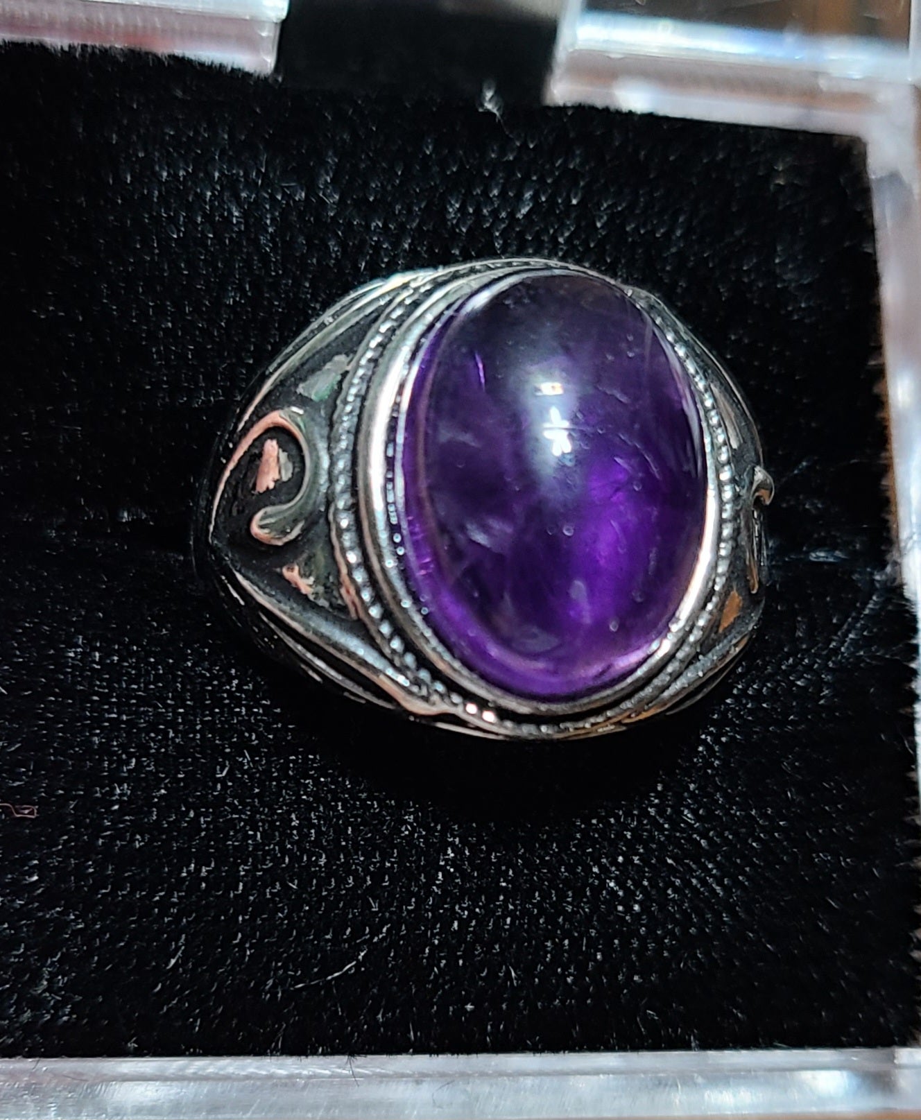 Large Amethyst - 925 Sterling Silver Rings