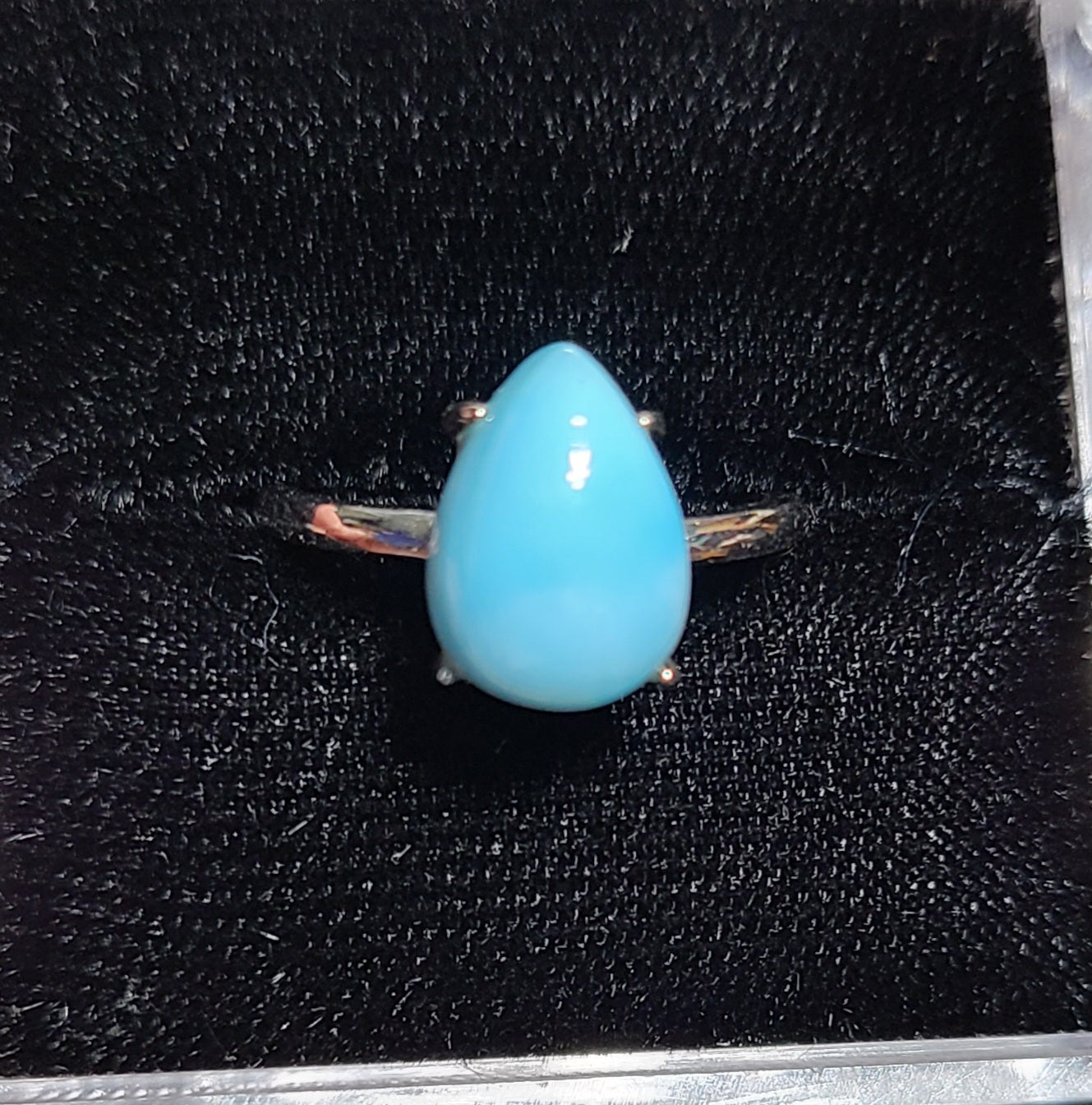 HQ Larimar - 925 Sterling Silver Rings - Healing & Enlightening