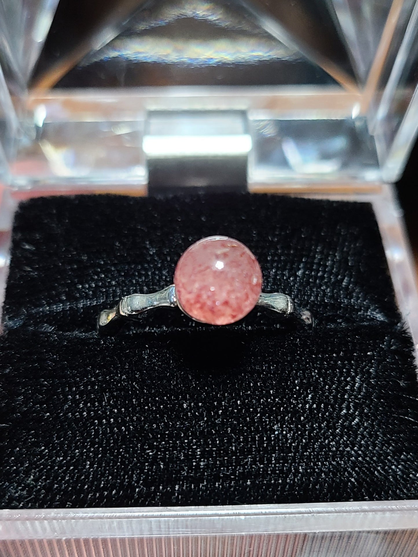 Strawberry Quartz - 925 Sterling Silver Rings - Love, Gratitude & Generosity