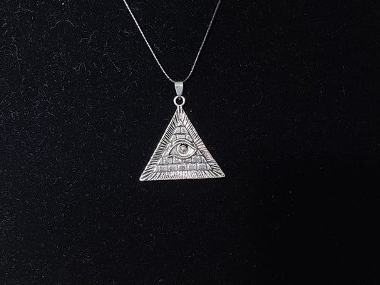 Eye Of Protection / Silver Pyramid Necklaces