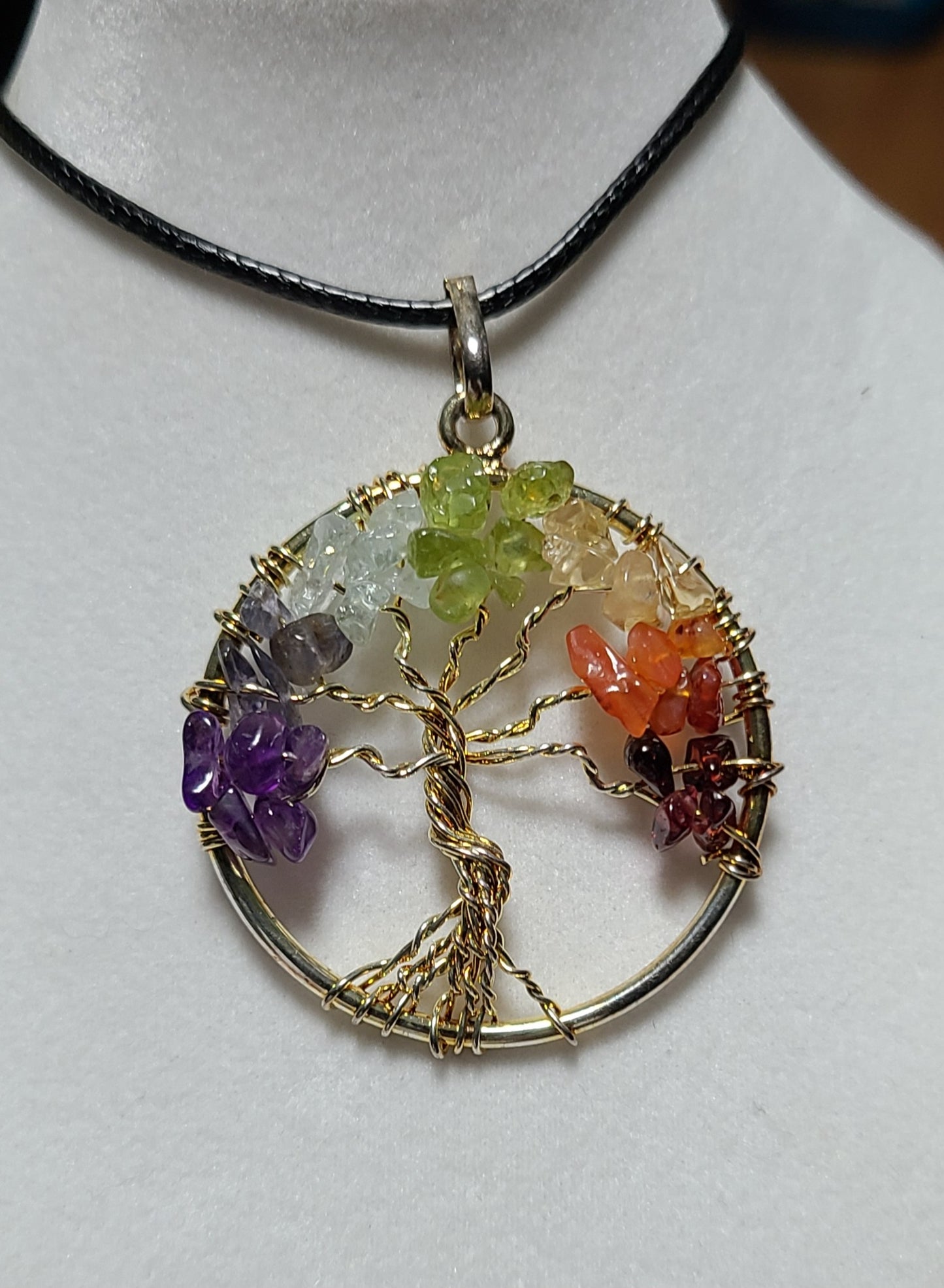 Assorted Gemstone Tree of Life Necklaces