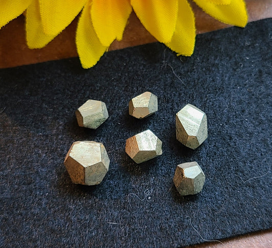 Pyrite - Sacred Geometry - Set of Six