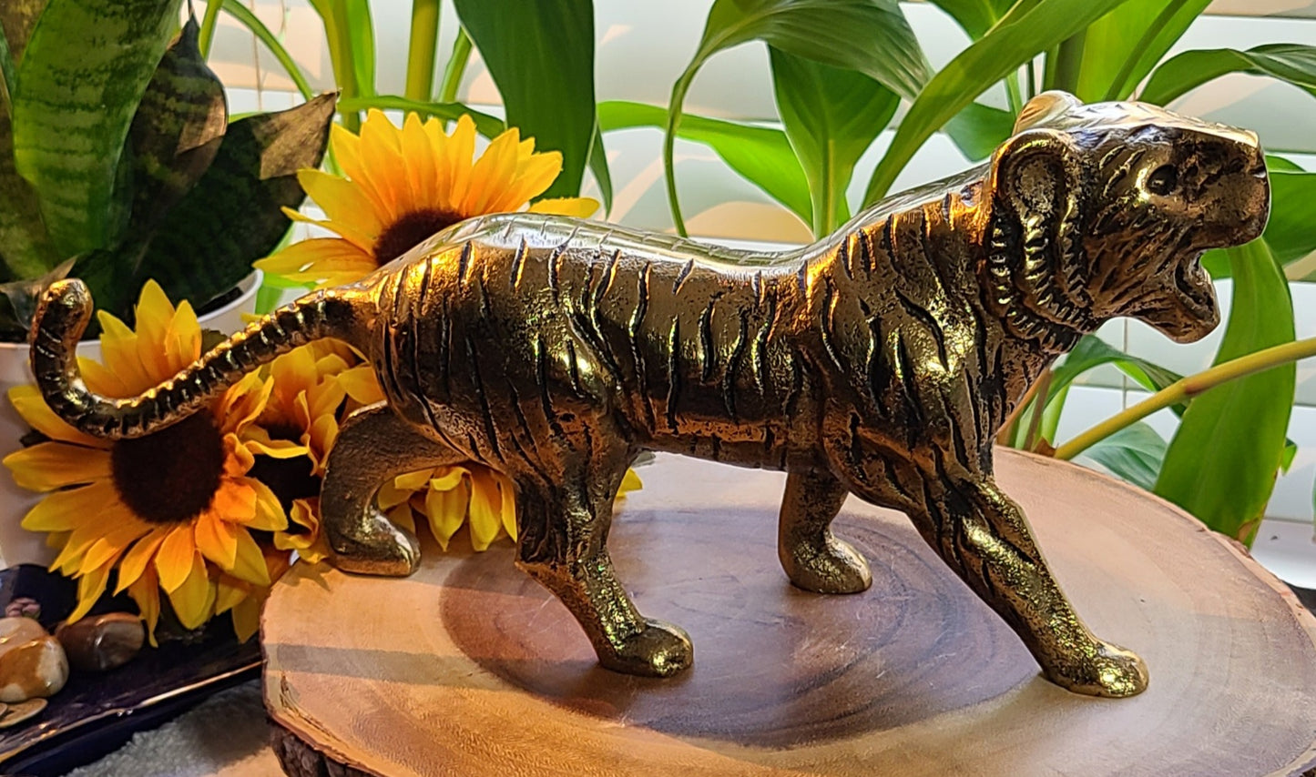 Solid Brass Tiger Statues