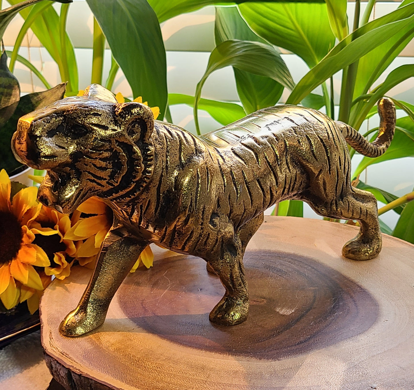 Solid Brass Tiger Statues