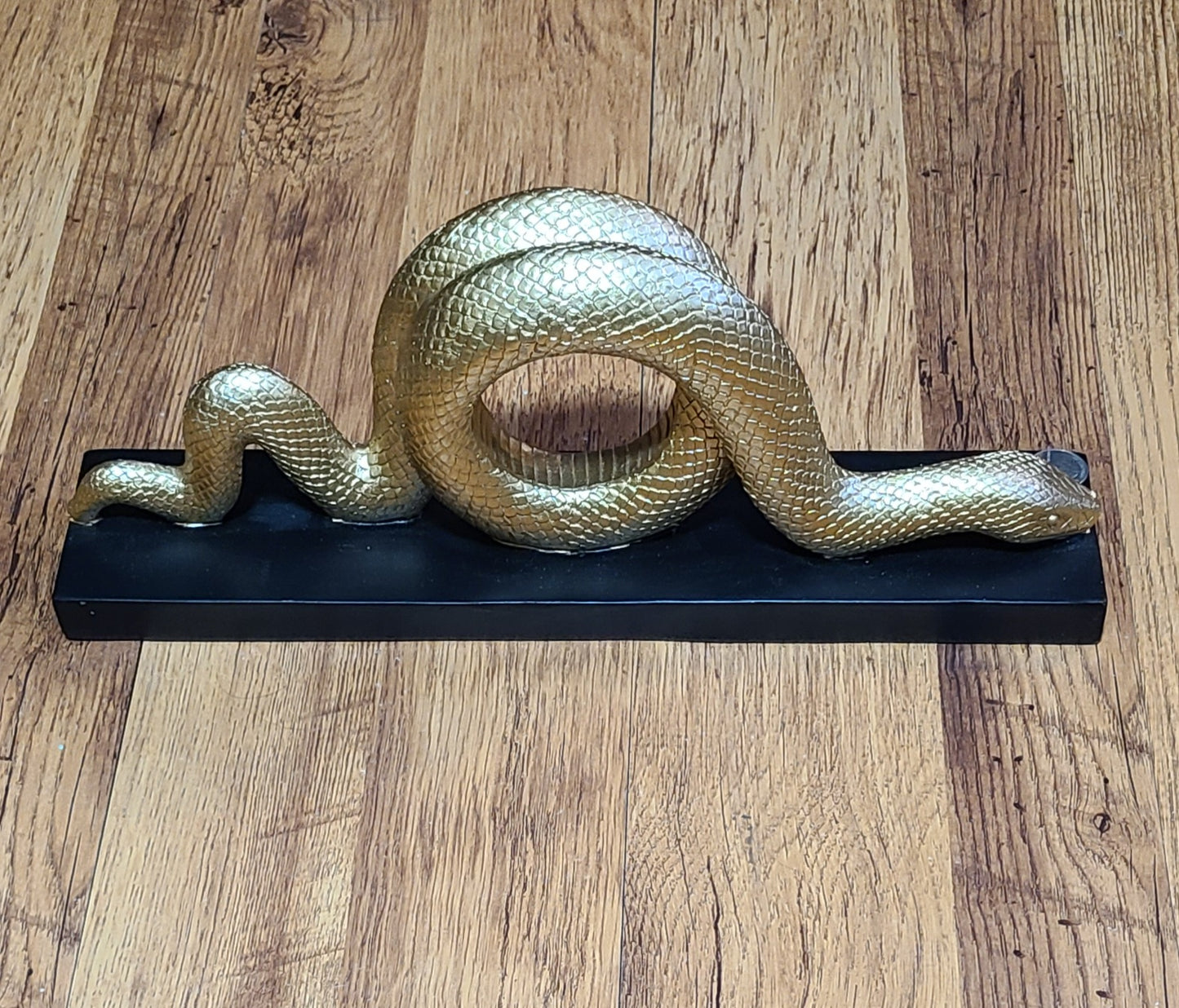 LARGE Coiled Serpent Statue