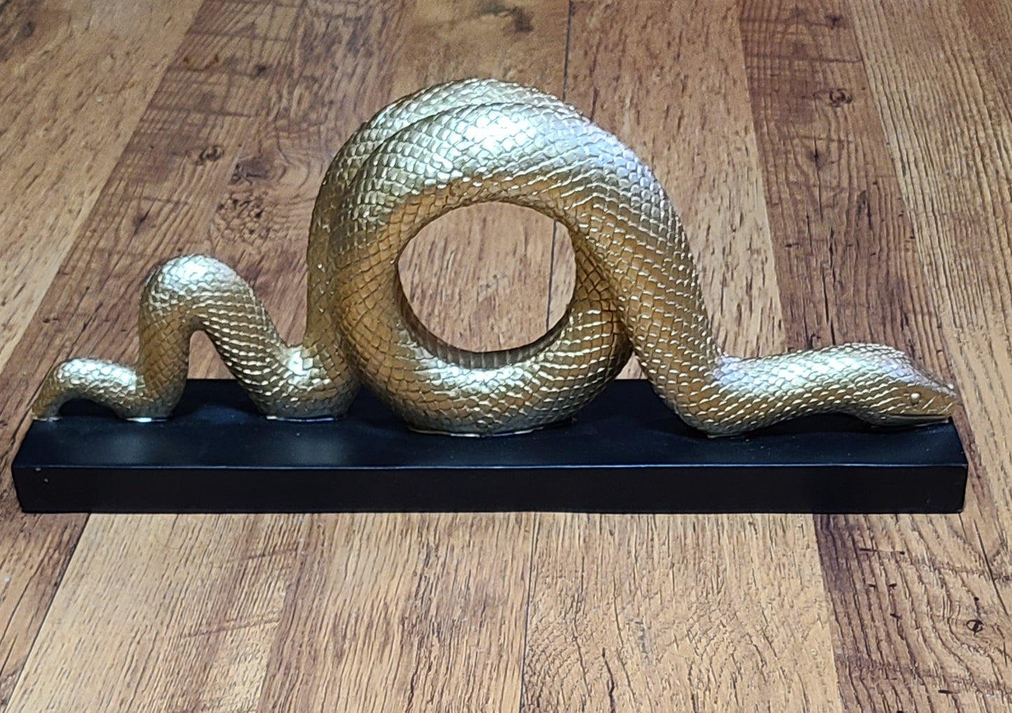 LARGE Coiled Serpent Statue