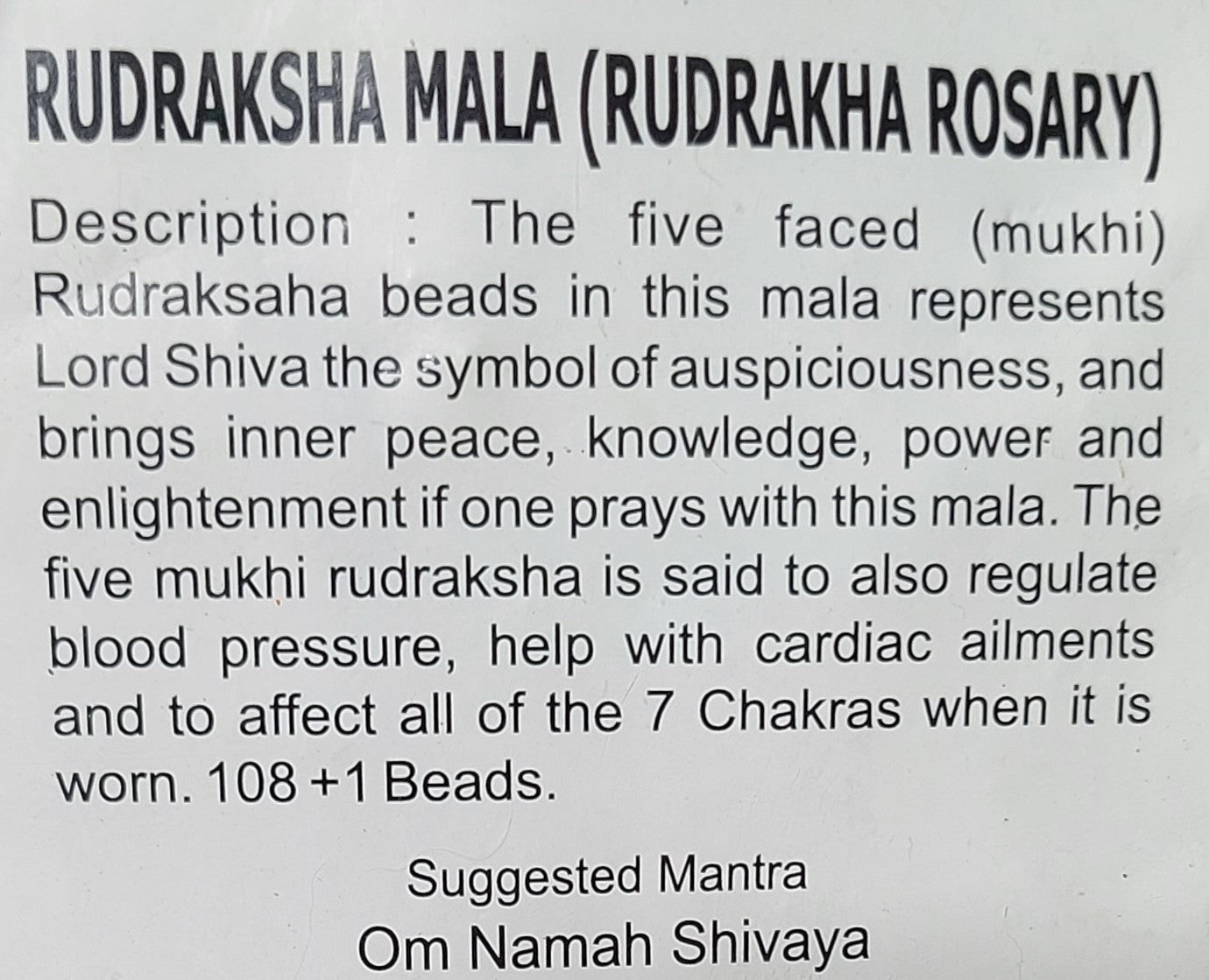 Traditional Rudraksha Mala