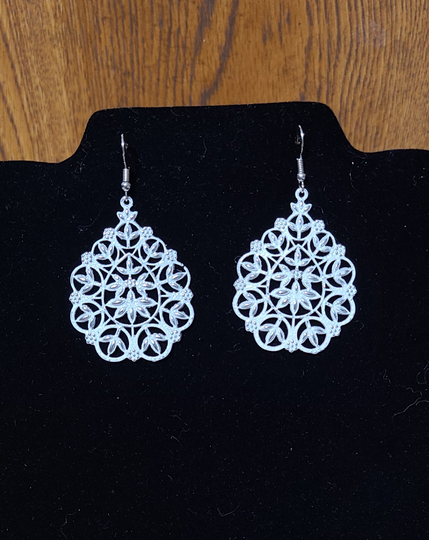 White-washed Silver Earrings