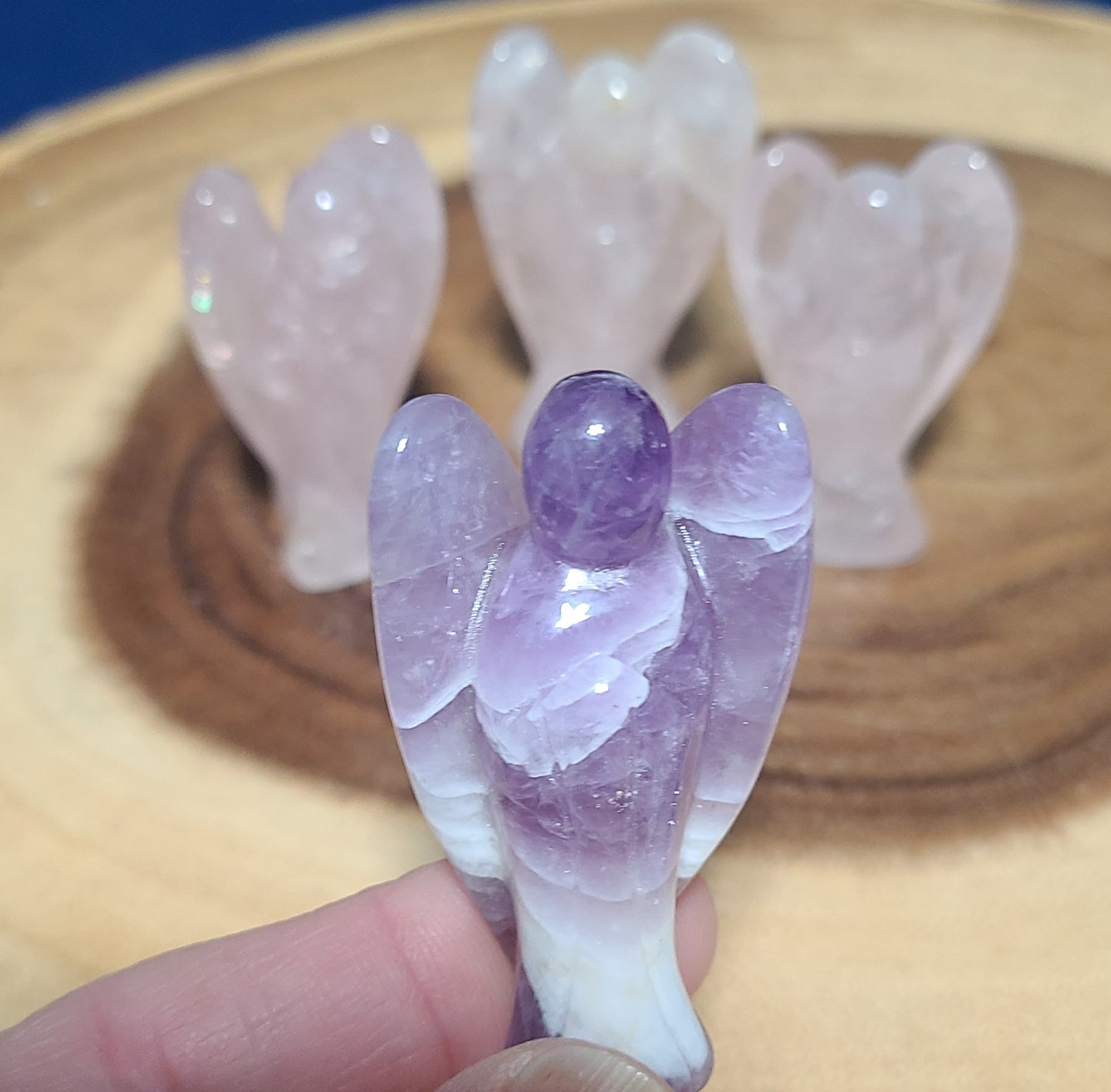 Carved Amethyst Angels