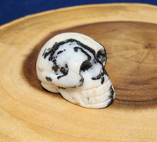 Carved Moonstone Skull