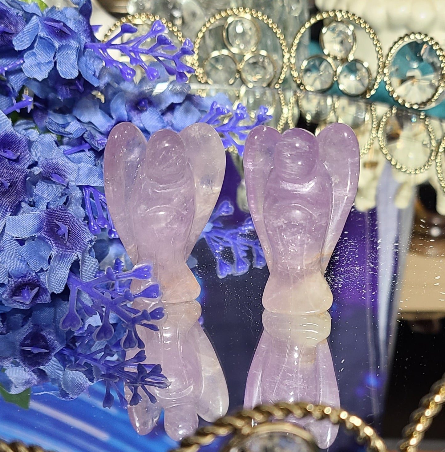 Carved Ametrine Angels