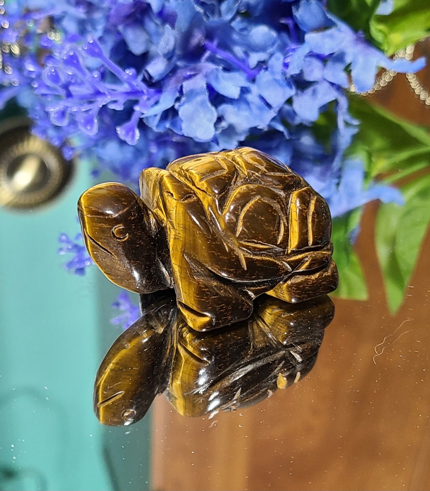 2" Carved Gemstone Turtles