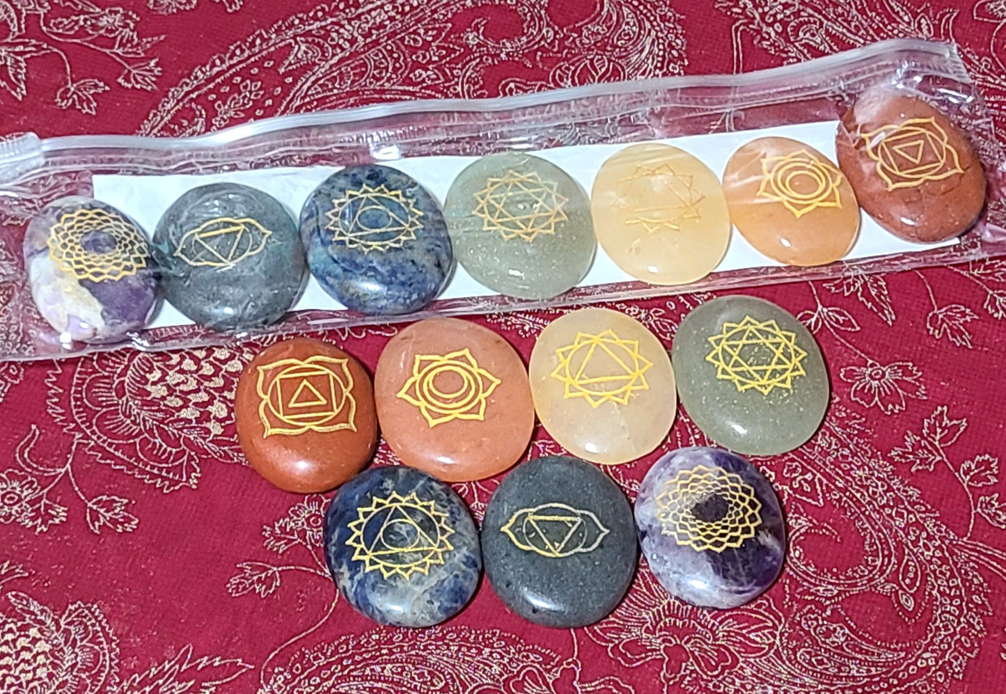 7pc Healing Chakra Palmstone Sets