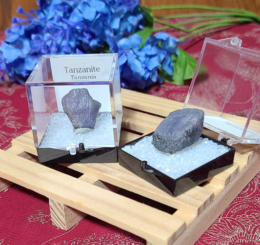 Boxed Tazanite Specimens