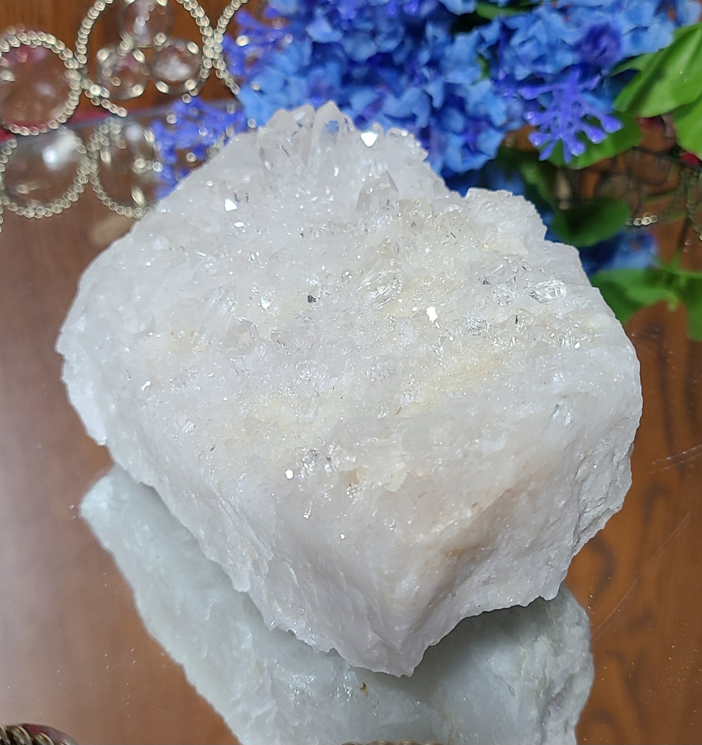 Quartz Point Cluster with Druzy