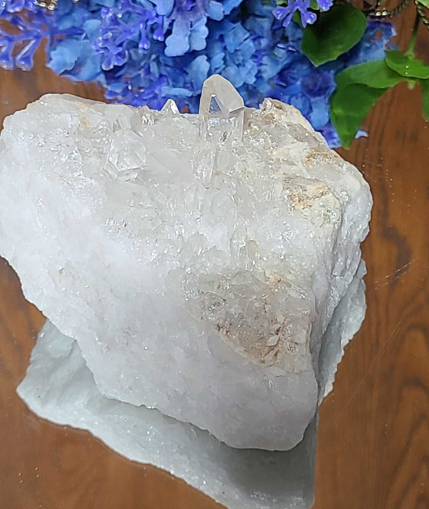 Clear Quartz Multi-Point Cluster With Druzy