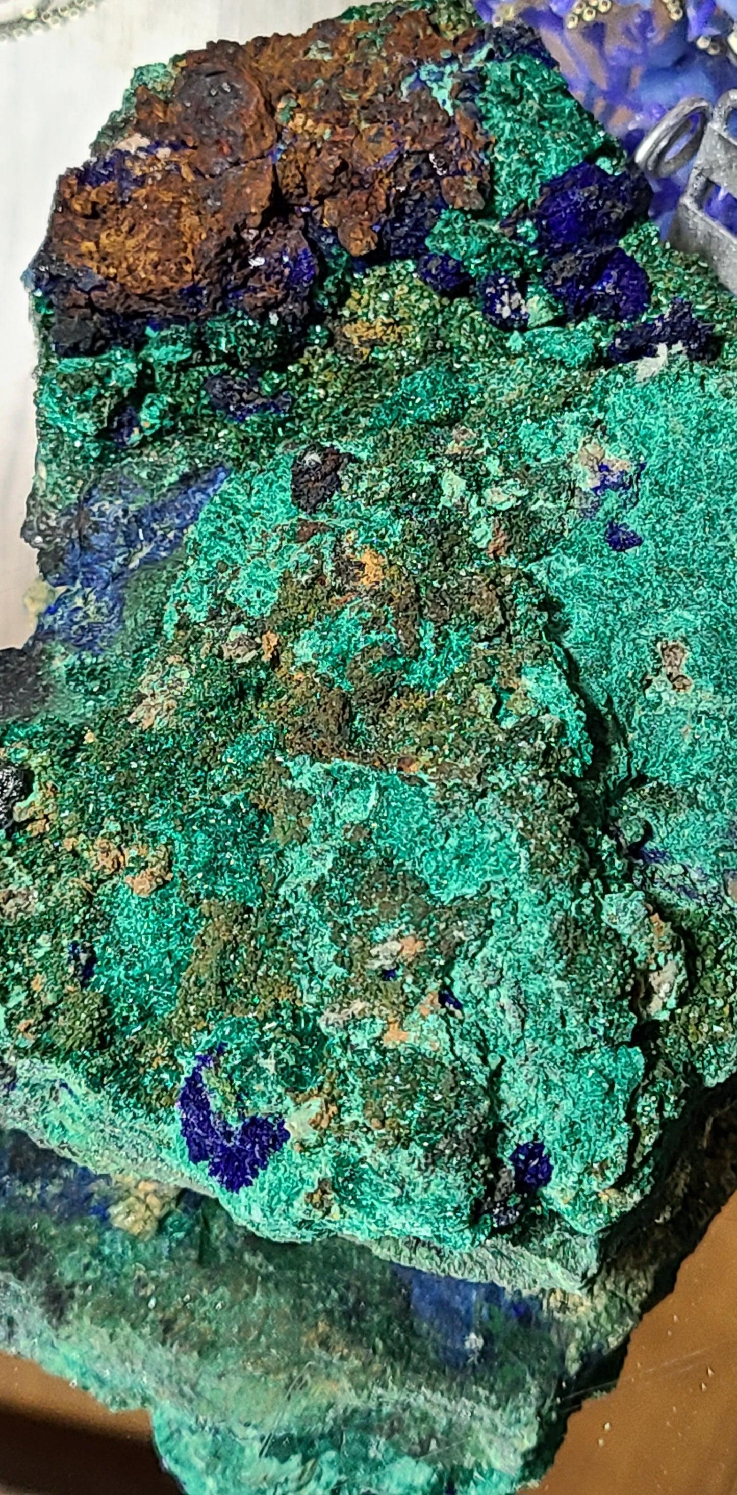 MASSIVE Azurite and Malachite Slab Specimen