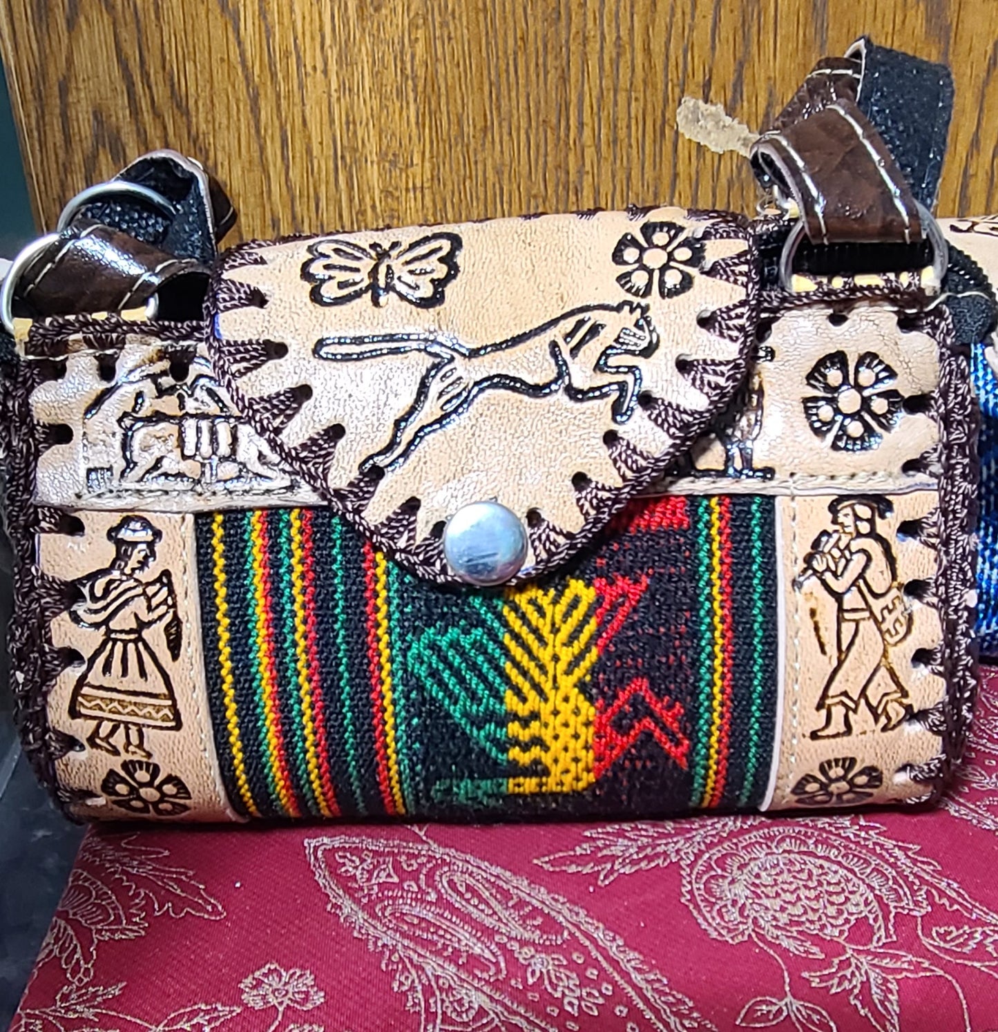 Handmade Leather Peruvian Purses