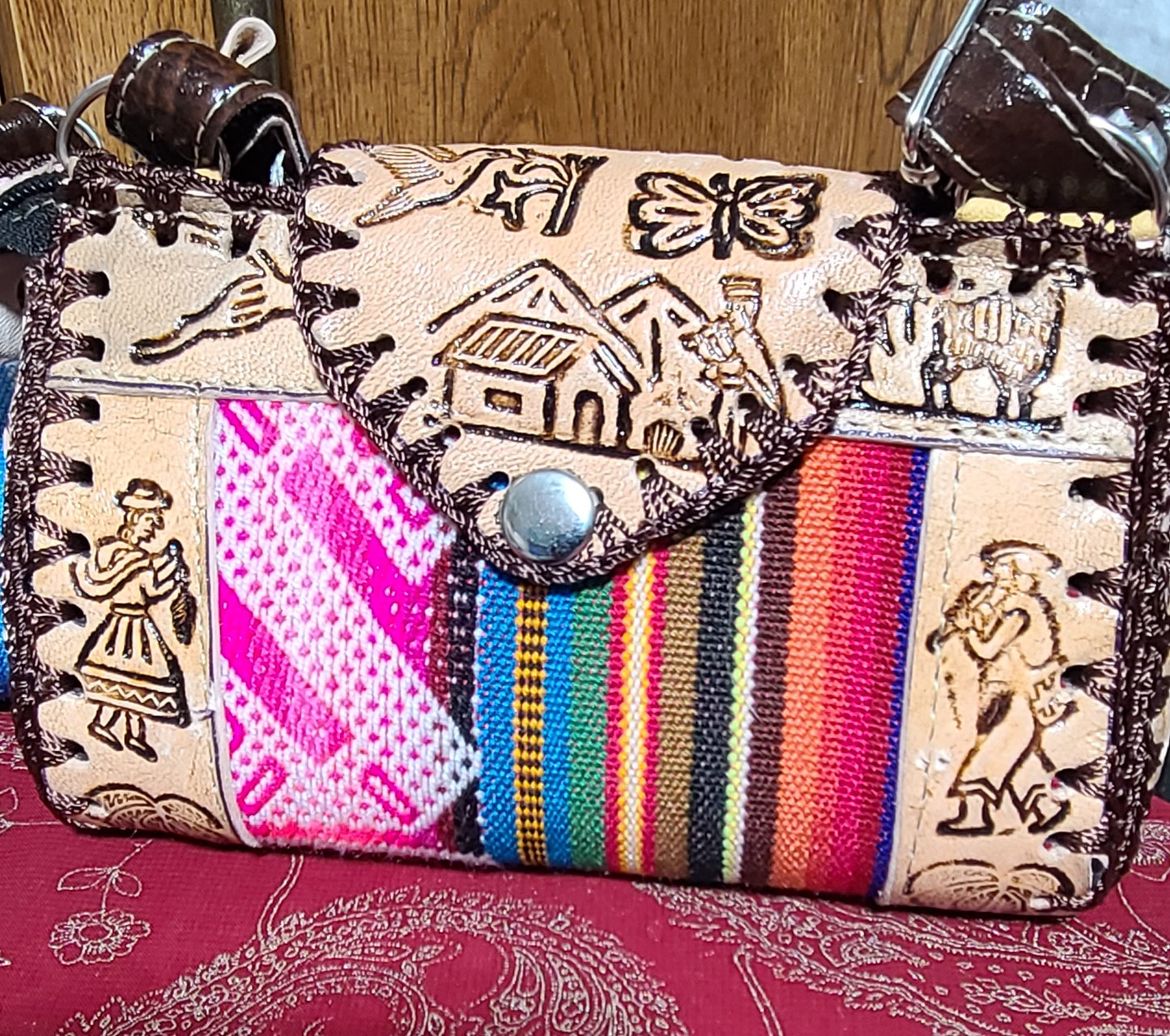 Handmade Leather Peruvian Purses