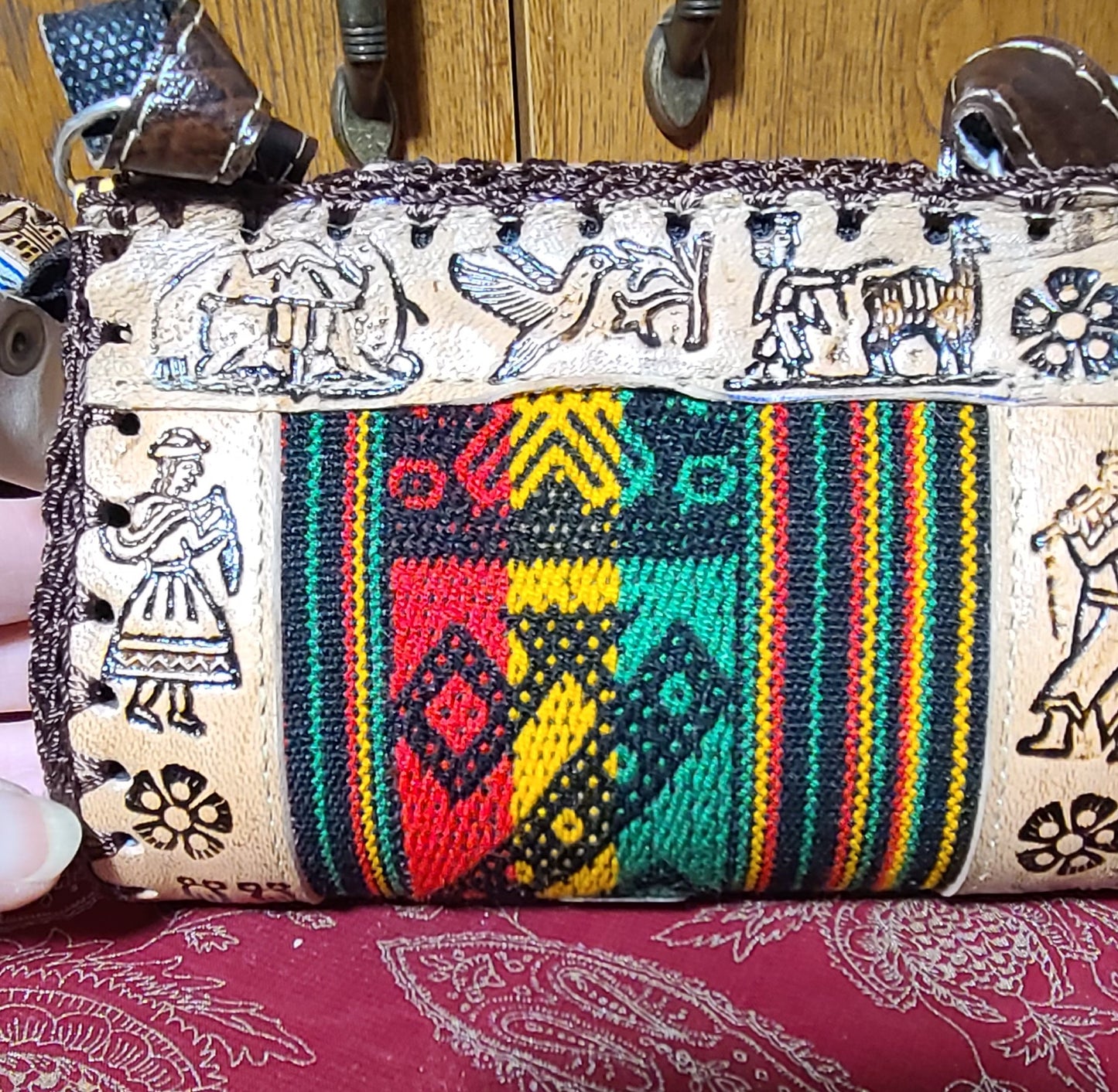 Handmade Leather Peruvian Purses