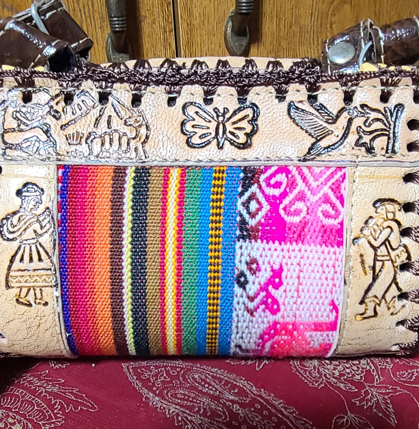 Handmade Leather Peruvian Purses