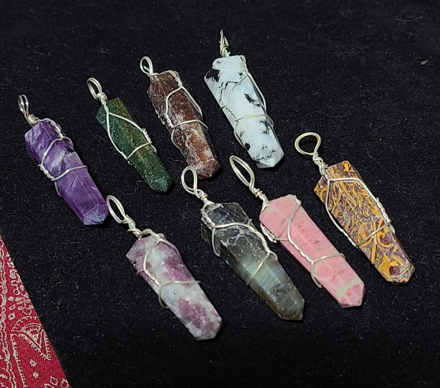 Double Terminated Gemstone Point Pendants