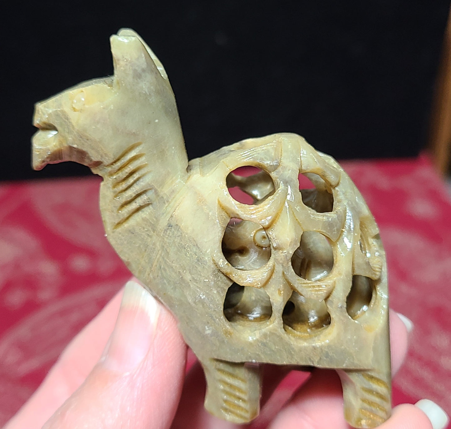 Hand-Carved Soapstone Camel - With A Surprise Inside!