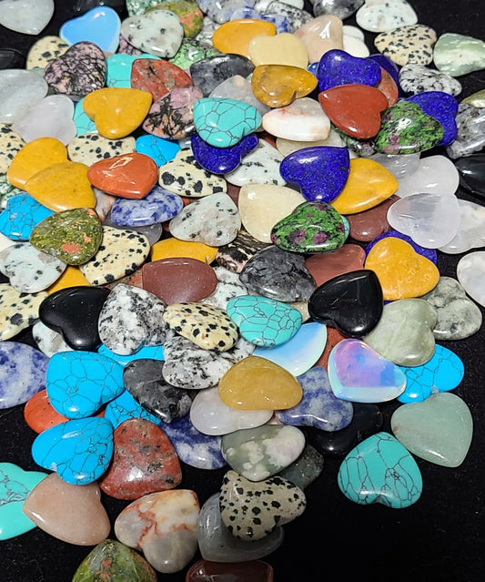 Assorted Gemstone Hearts