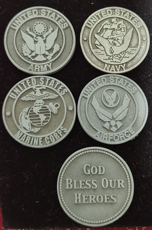 Genuine Pewter Vintage Pocket Tokens