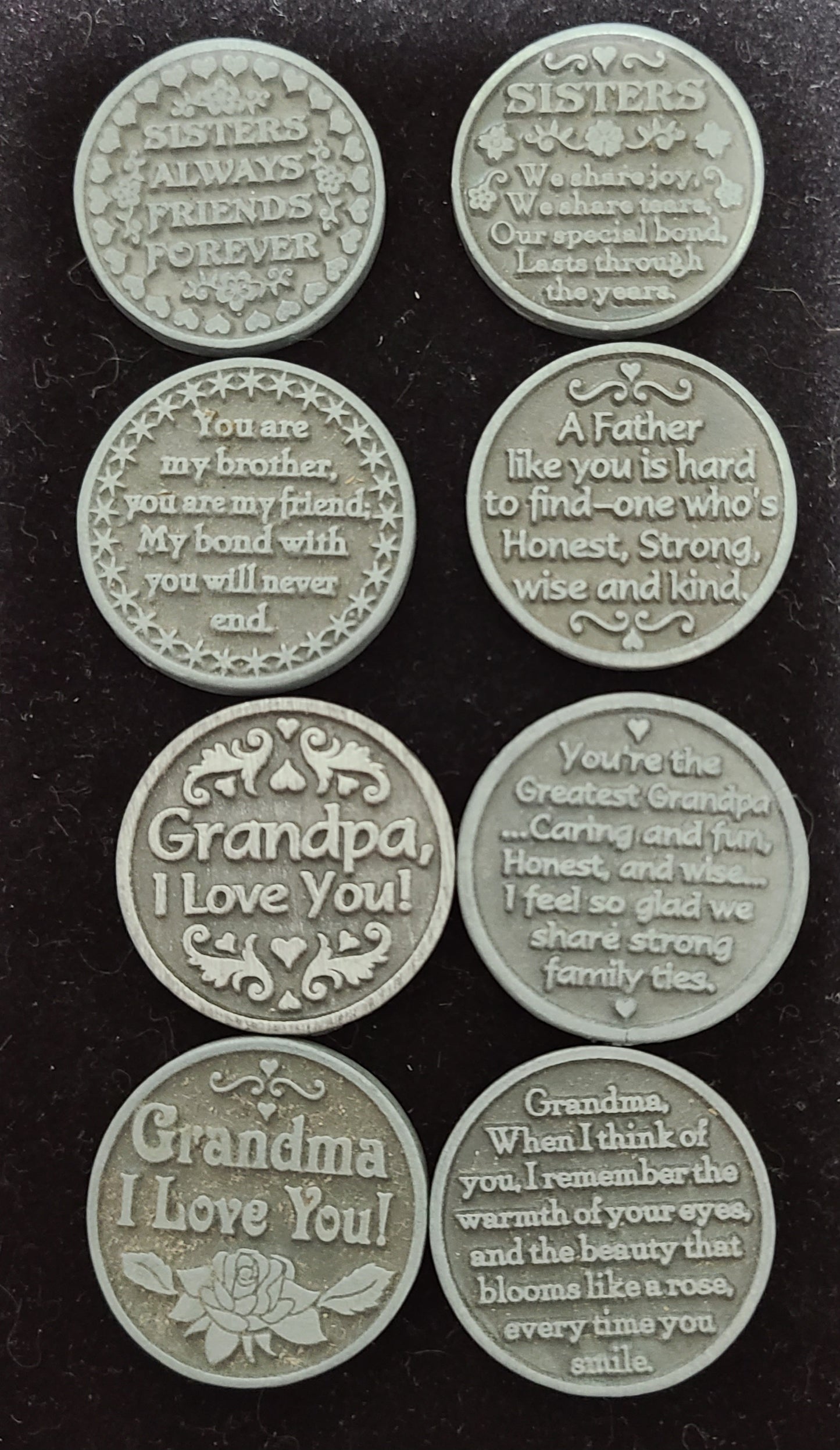 Genuine Pewter Vintage Pocket Tokens