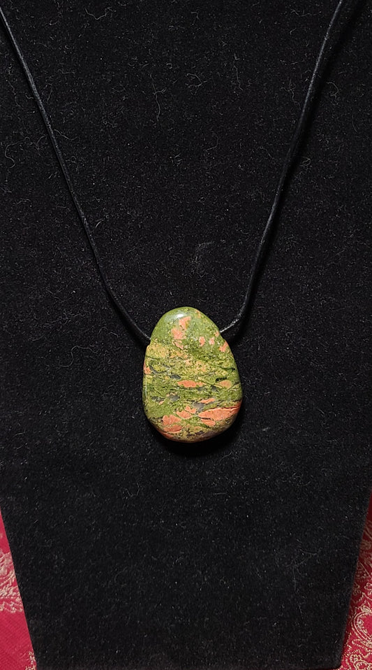 Unakite Palmstone Necklace