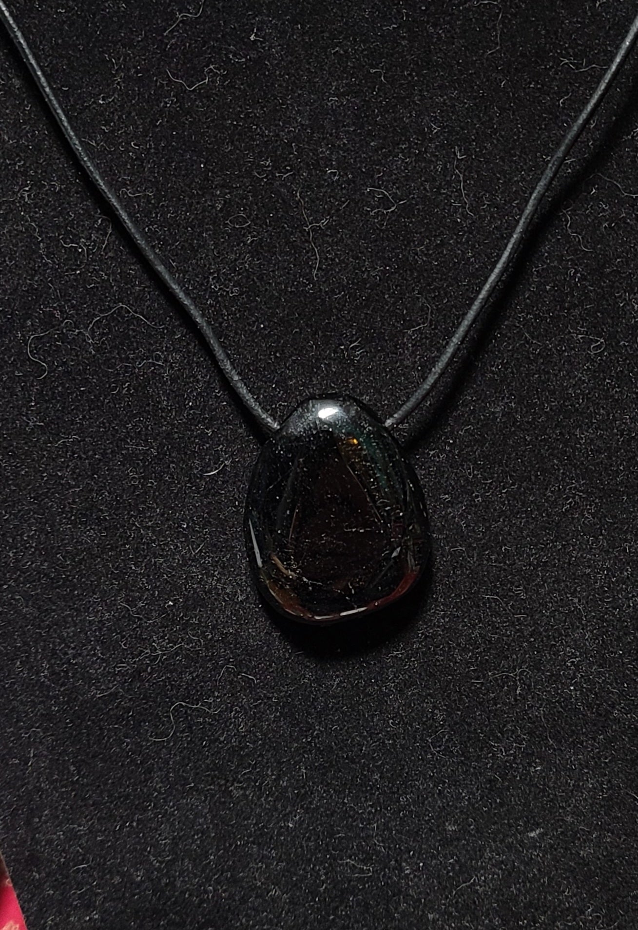 Sheen Obsidian Palmstone Necklace