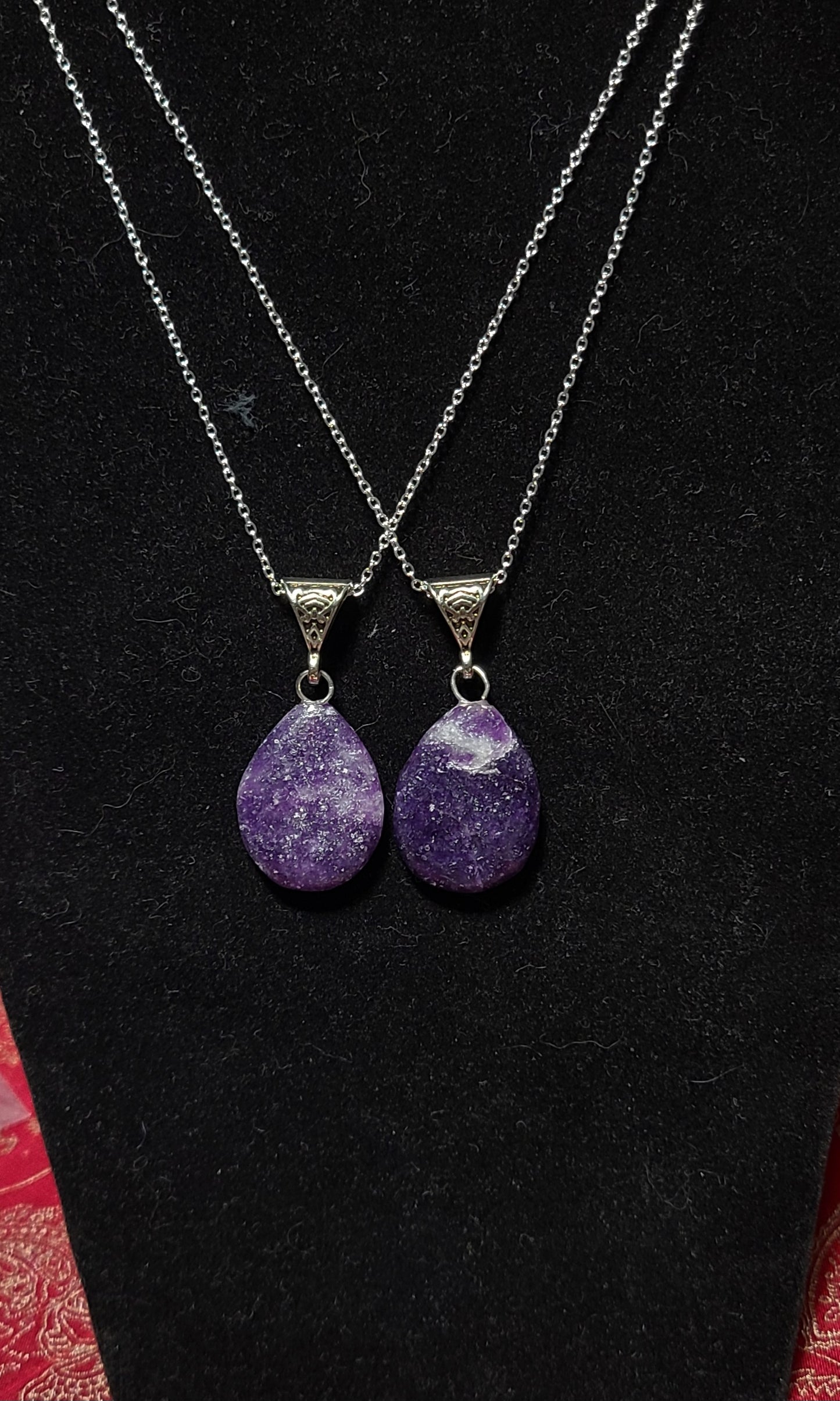 Lepidolite 925 Sterling Silver Necklaces