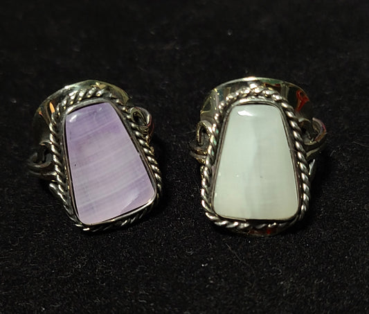 Silver Southwest Gemstone Rings - Adjustable