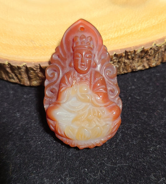 Carved Carnelian Buddha Cabochons or Pendants