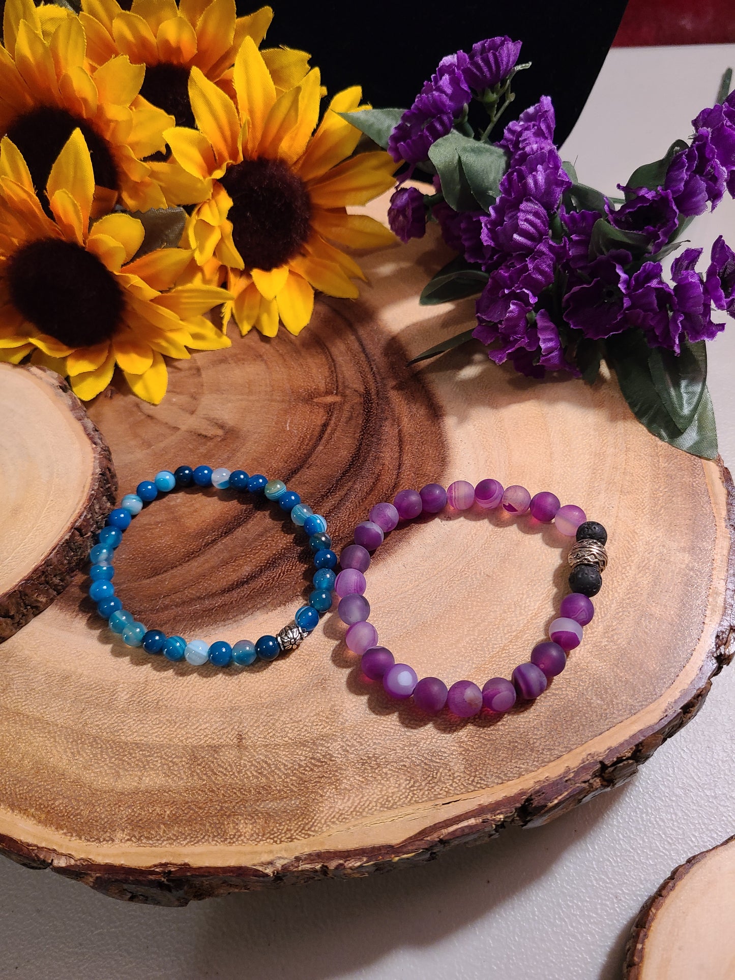 Gemstone Stretch Bracelets - B through C